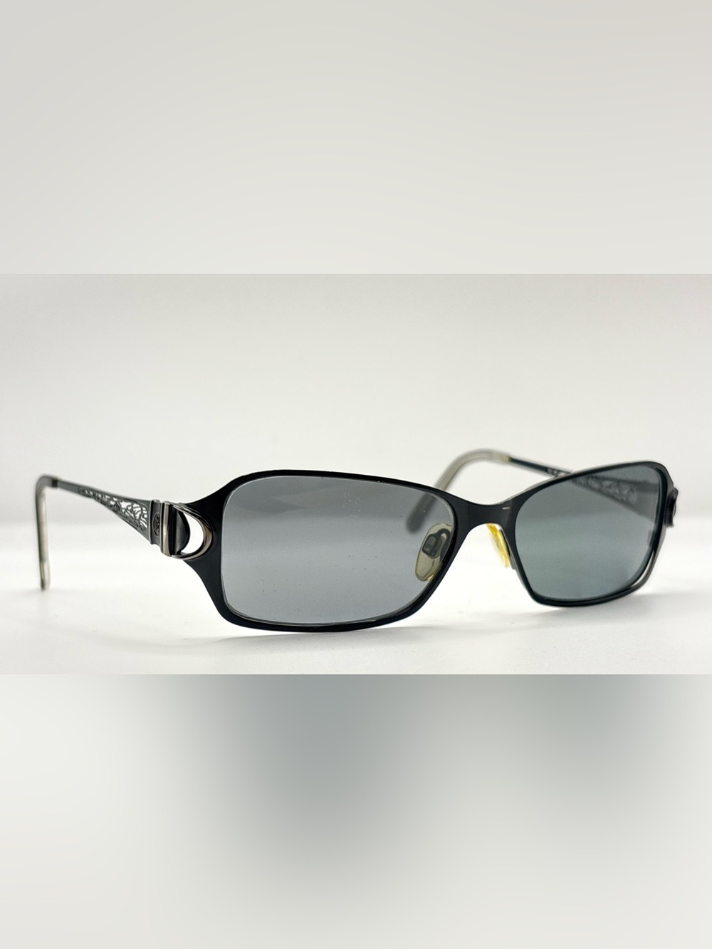 Jessica McClintock Black Oval Metal Sunglasses Frames Only